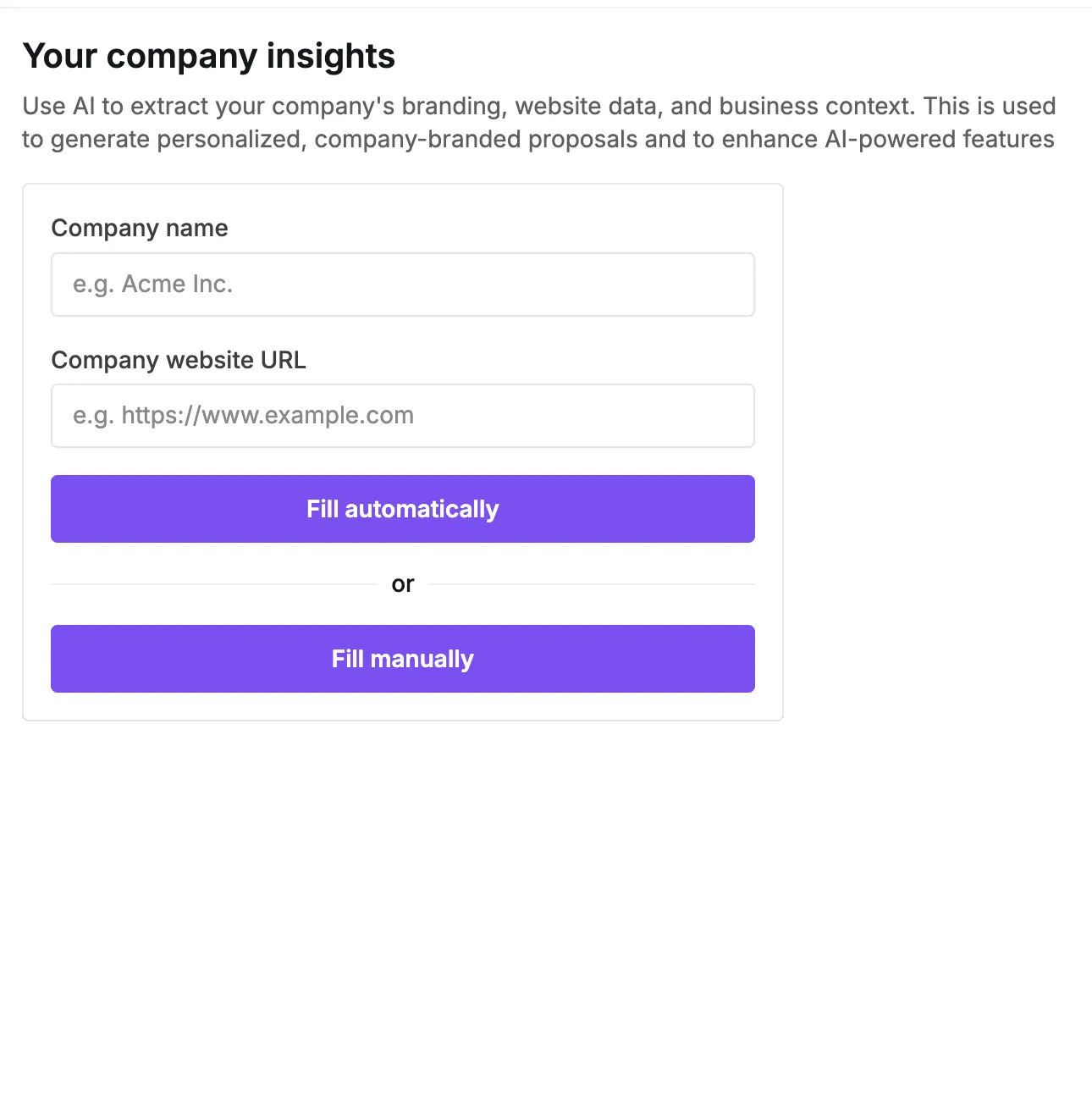 Instant branding setup