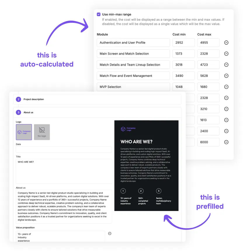 Client-ready proposals