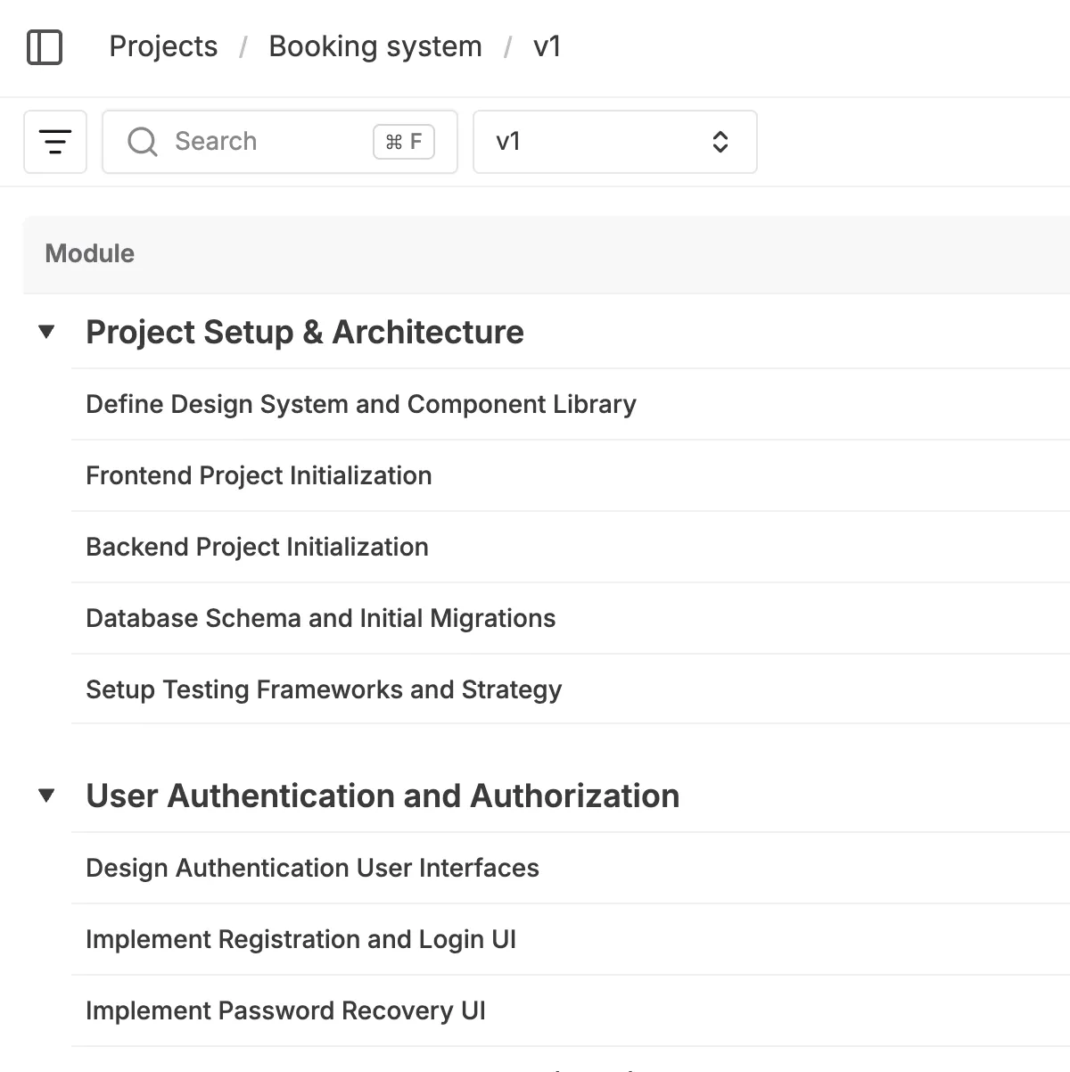 Hierarchical groups & tasks