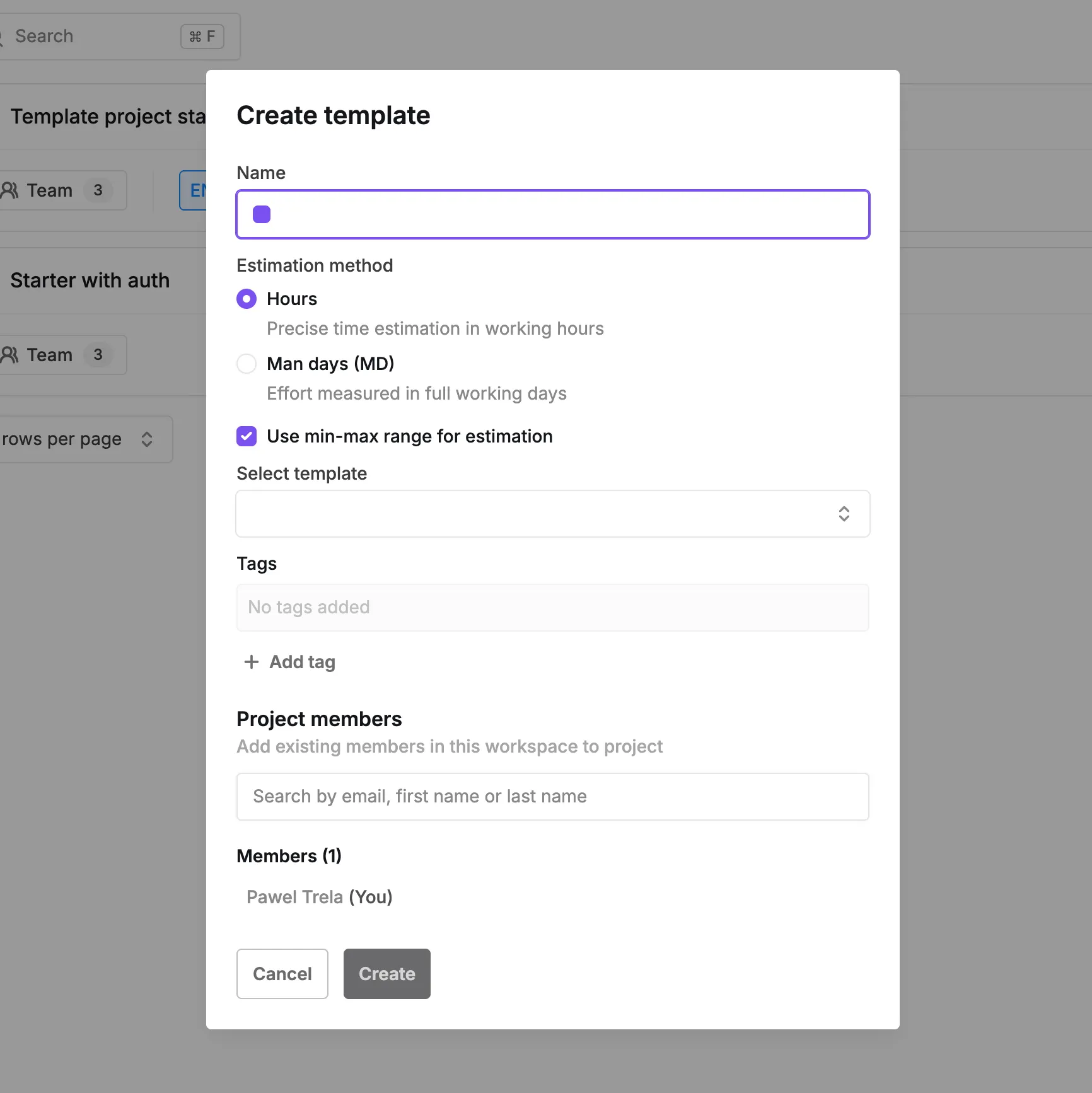 Full project templates