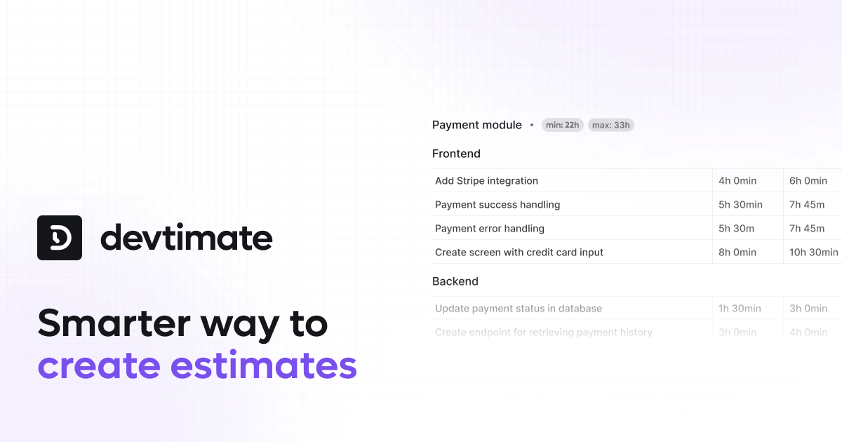 devtimate product image